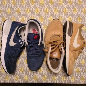 TWO PAIRS Nike Air Odyssey - size 11 - navy tan